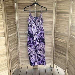 (xl) AFRM Maxi Swirly Purple Lavender psychedelic dress spaghetti strap